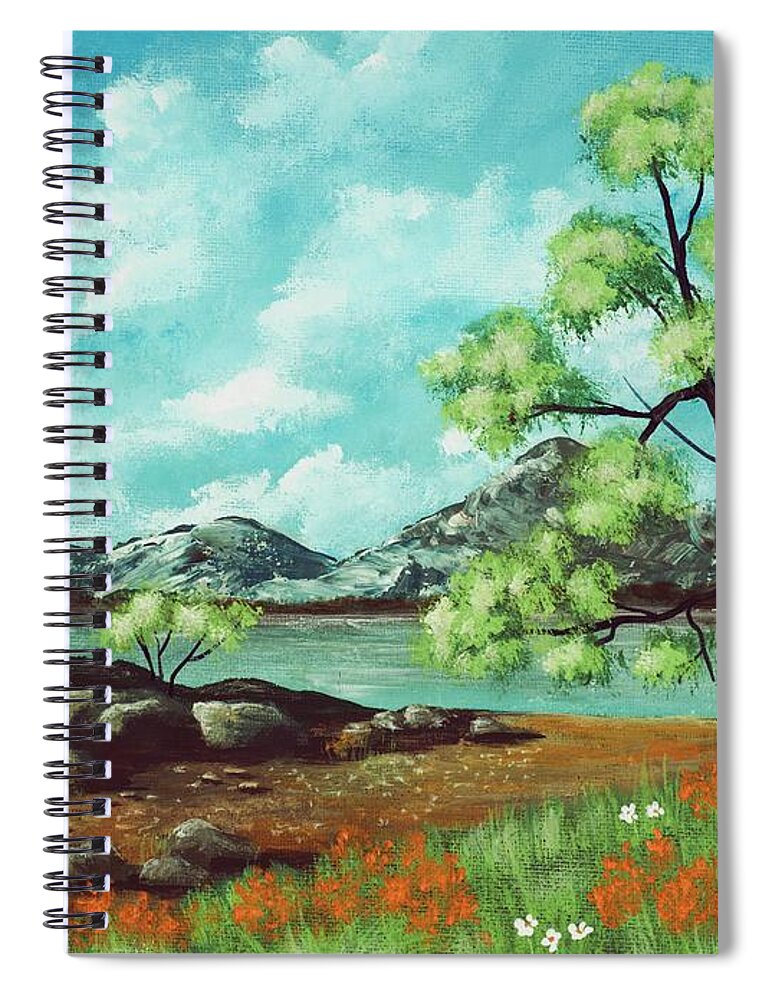 Summer Spiral Notebook featuring the painting Summer Day by Anastasiya Malakhova