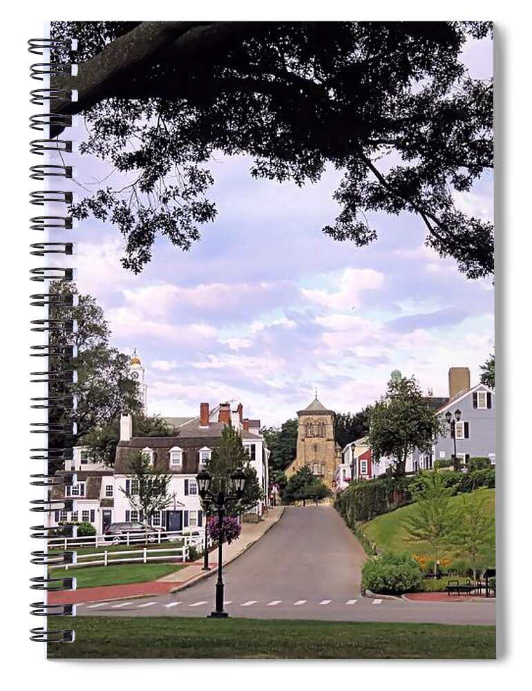 Leyden Street Spiral Notebook featuring the photograph Summer on Leyden Street by Janice Drew