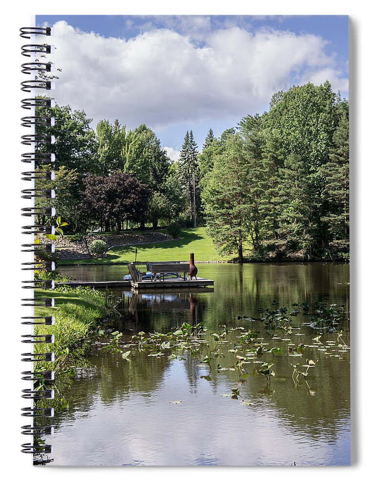 Pennsylvania Spiral Notebook featuring the photograph Summer Pond by Weir Here And There
