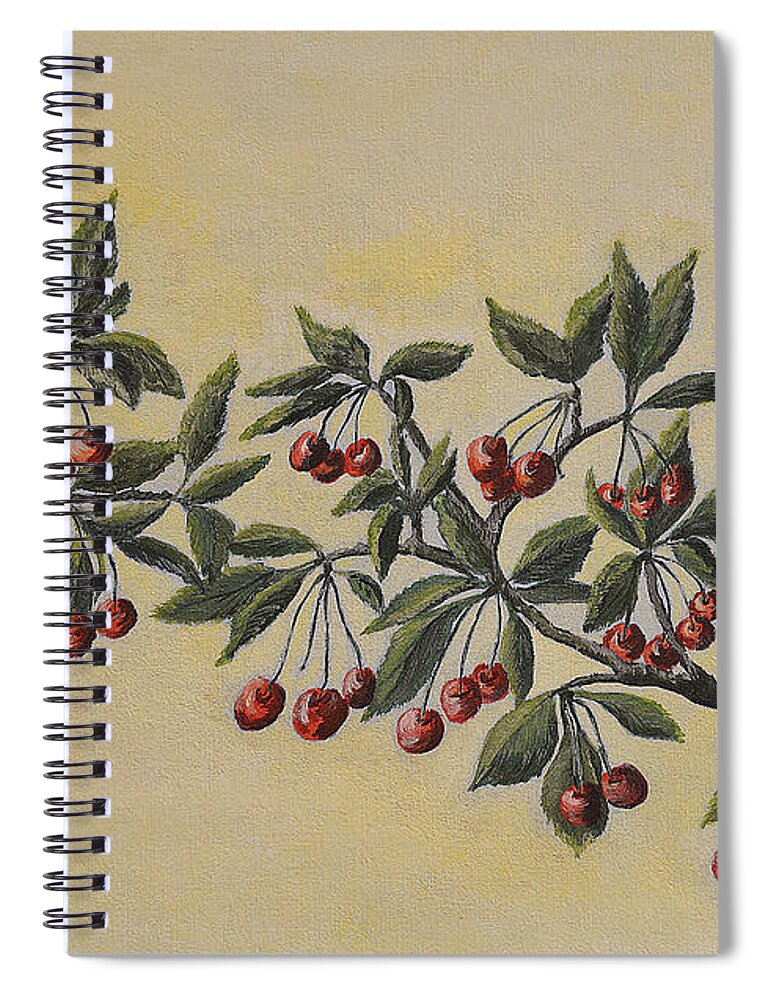 Spring Spiral Notebook featuring the painting Summer stay... by Felicia Tica