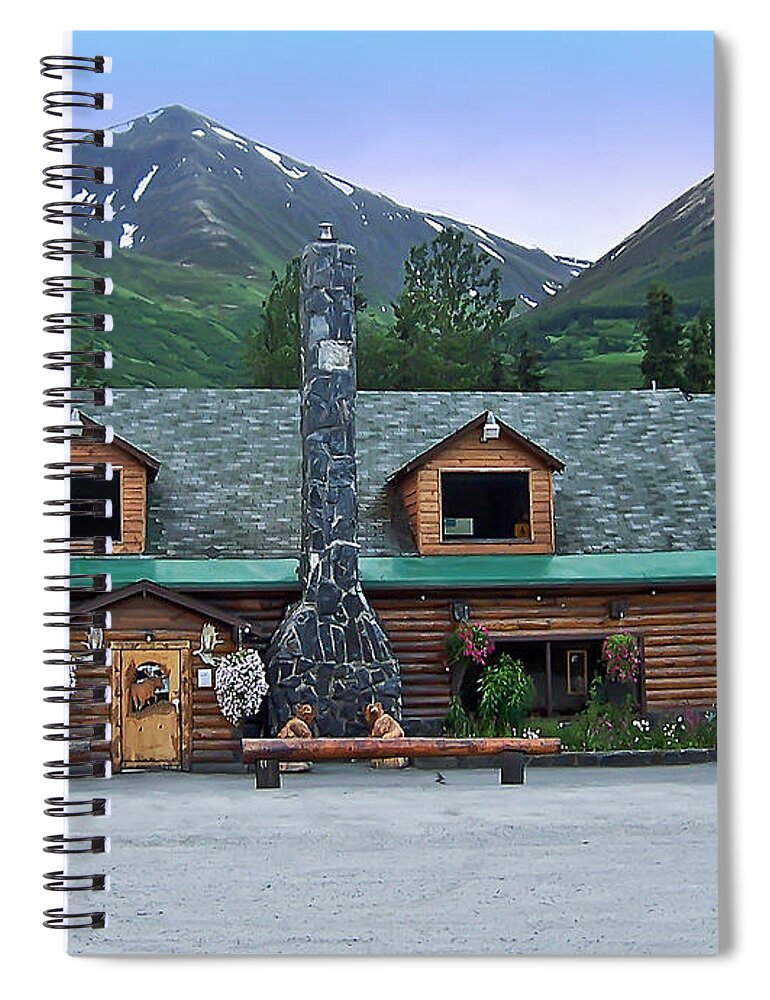 Alaska Spiral Notebook featuring the photograph Summit Lake Lodge Alaska by Aimee L Maher ALM GALLERY