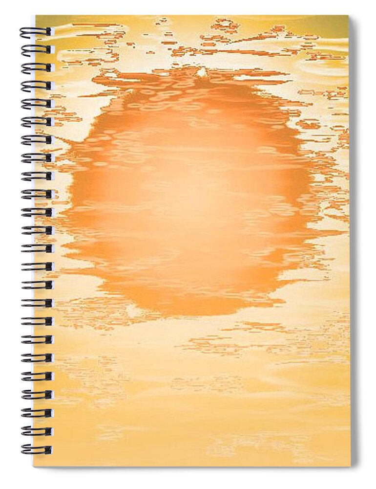 Digital Painting Spiral Notebook featuring the digital art Sun by Lillian Hibiscus