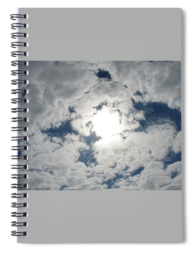 Clouds Spiral Notebook featuring the photograph Sun Peek by Deborah Lacoste