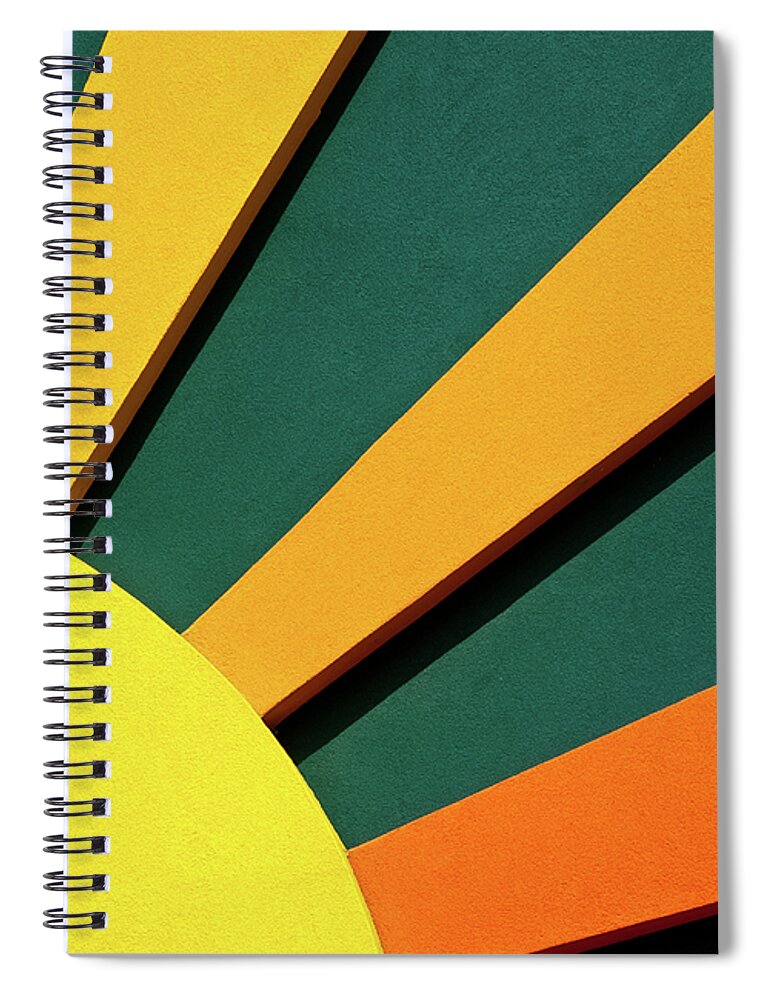 Abstract Spiral Notebook featuring the photograph Sunbeams by Christi Kraft