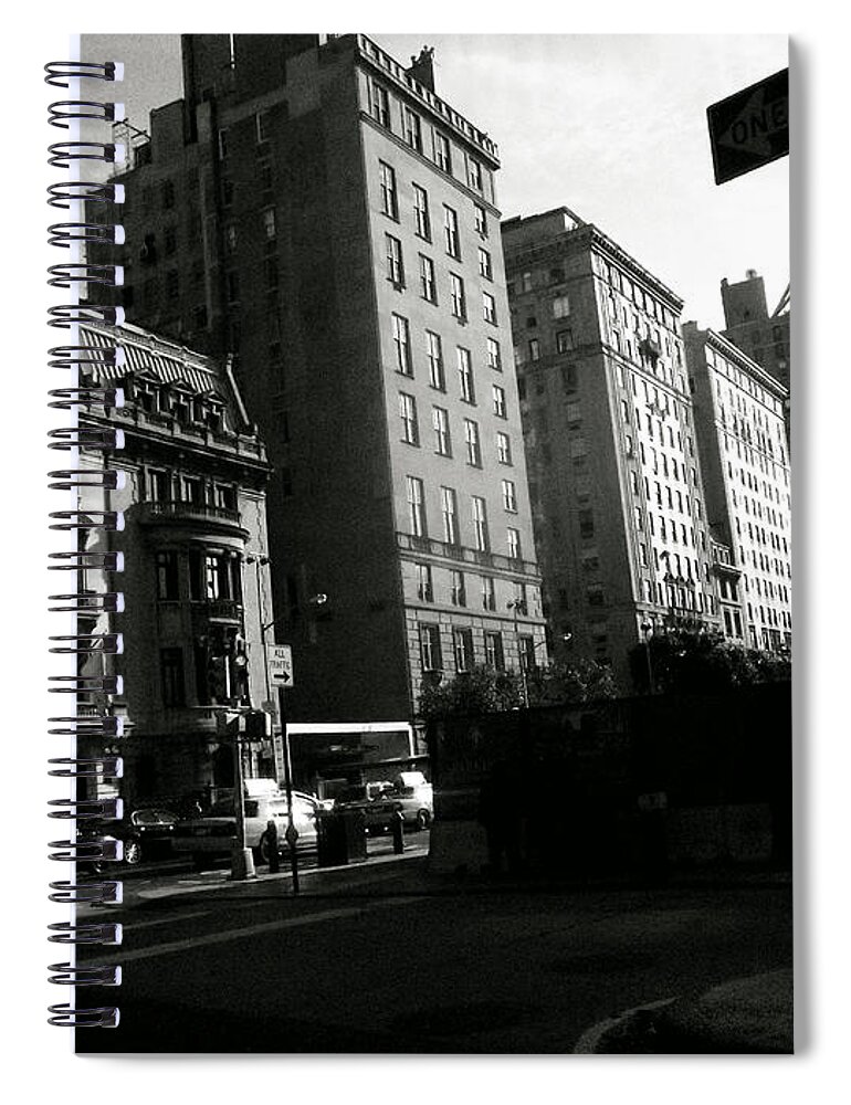 Streetscape Spiral Notebook featuring the photograph Sunday at the Museum by Miriam Danar