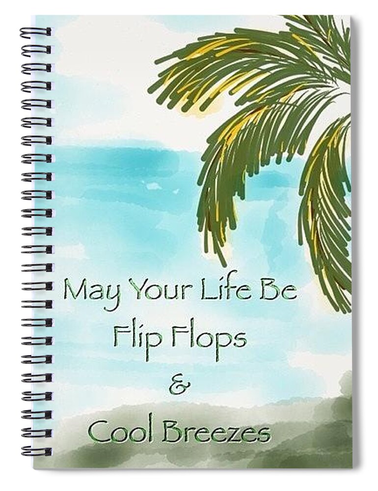 Ipad Spiral Notebook featuring the photograph FlipFlops and Cool Breezes by J Lopez