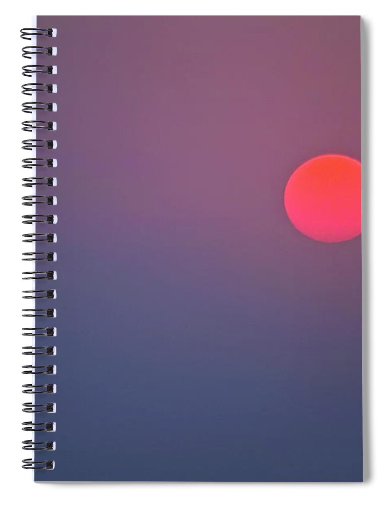 Sun Spiral Notebook featuring the photograph Sundown by Heiko Koehrer-Wagner