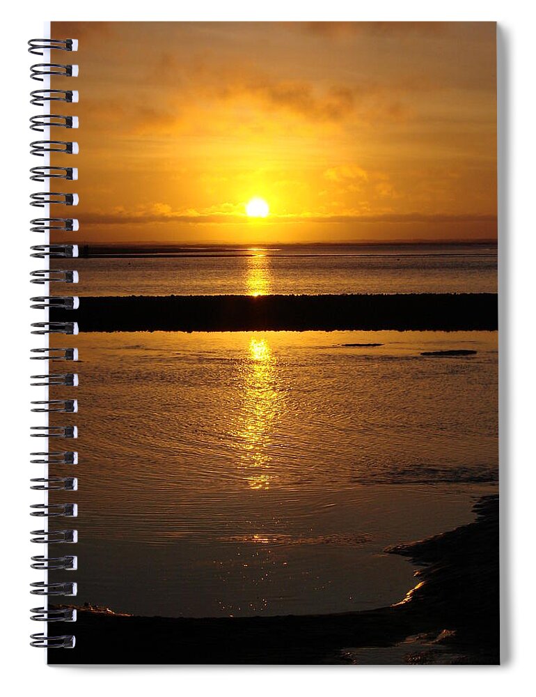 Sunset Spiral Notebook featuring the photograph Sunkist Sunset by Athena Mckinzie
