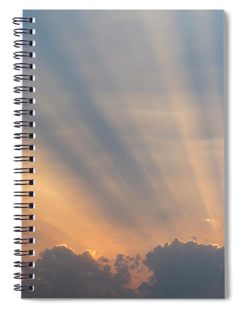 Scenics Spiral Notebook featuring the photograph Sunlight,rays Of Light Behind Clouds by Hh5800