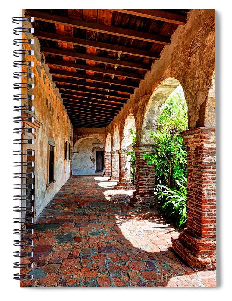 Sunny California Arches 4 Spiral Notebook featuring the photograph Sunny California Arches 4 by Mel Steinhauer