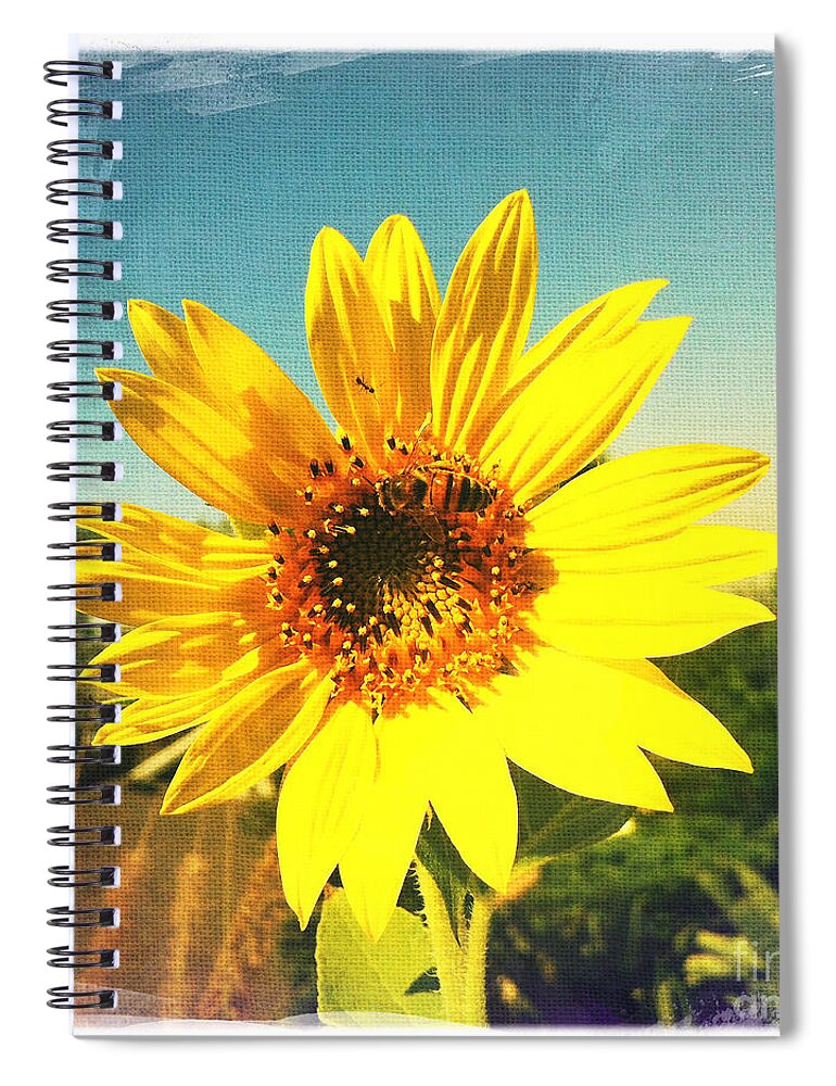 Sunny Day Sunflower Spiral Notebook featuring the photograph Sunny Day Sunflower by Nina Prommer