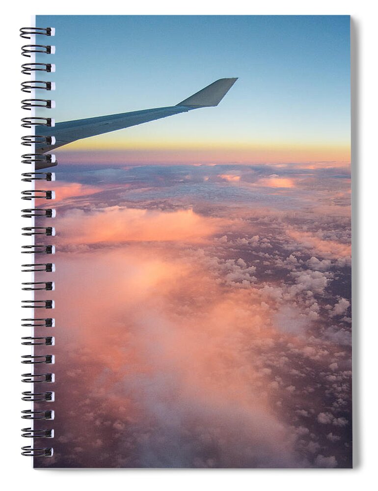 Aerial Spiral Notebook featuring the photograph Sunrise Clouds by Parker Cunningham