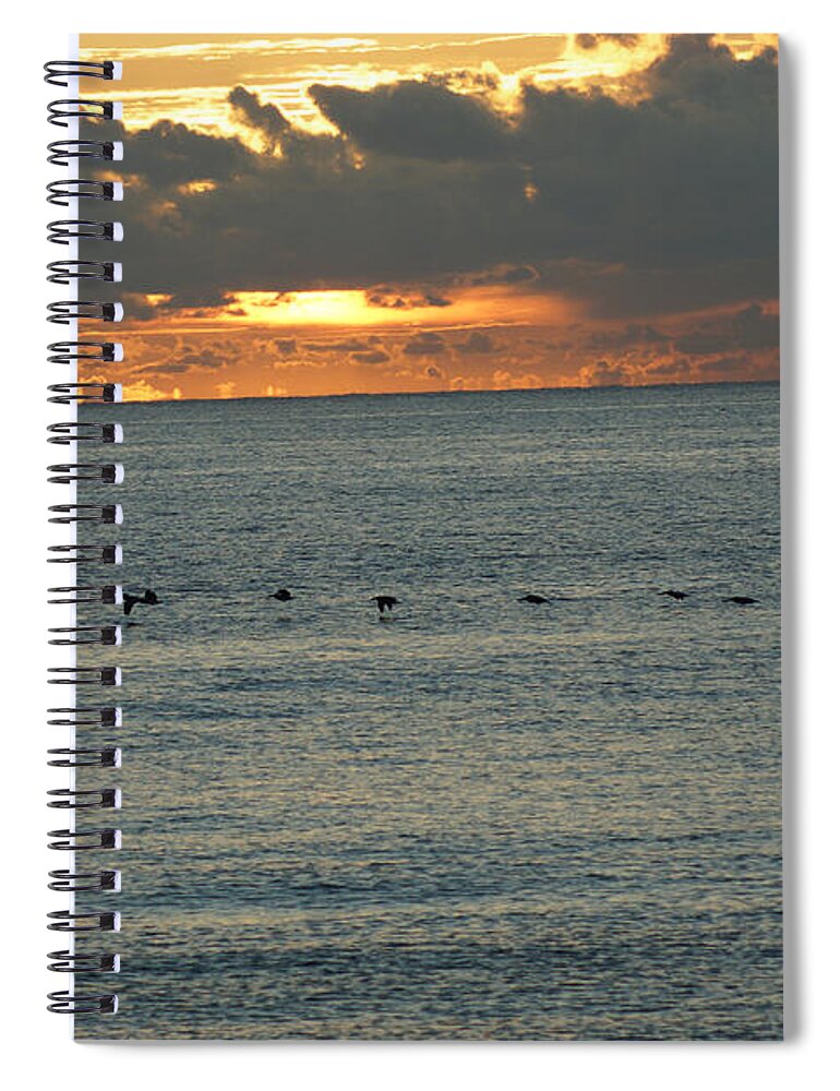 Sunrise Spiral Notebook featuring the photograph Sunrise in Florida Riviera by Rafael Salazar