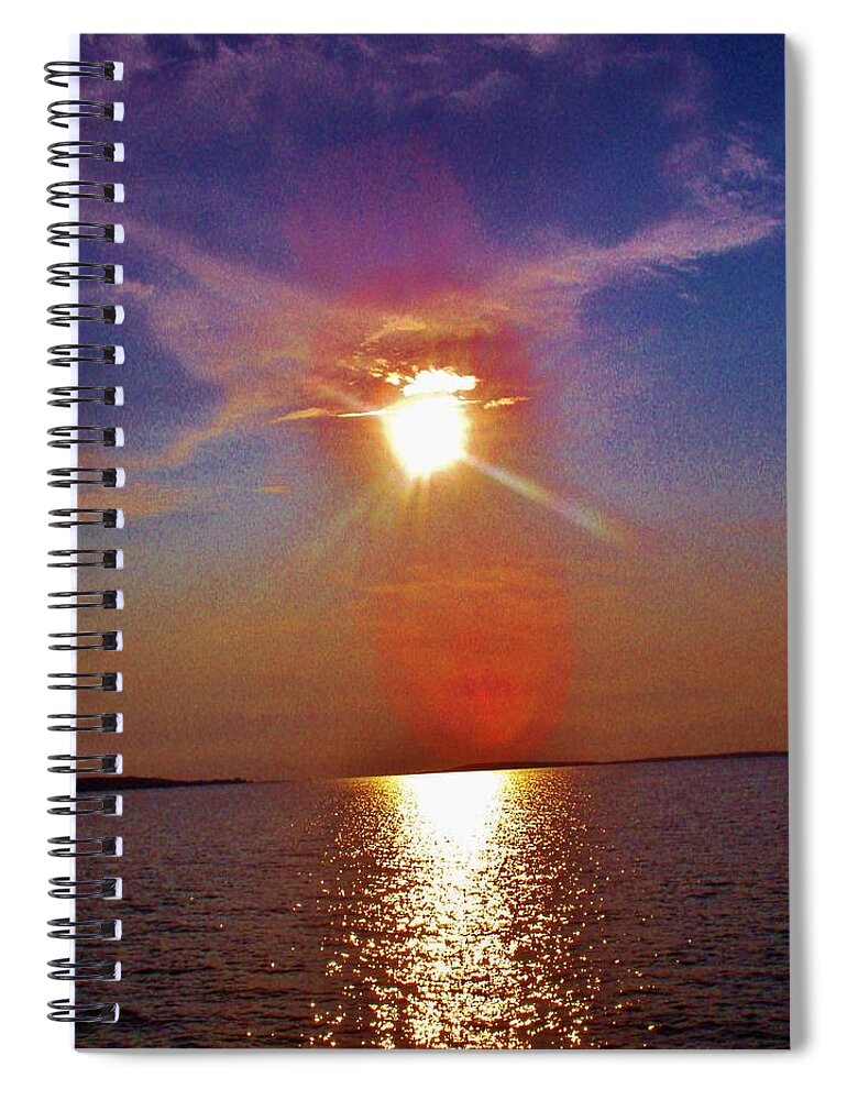 Sunrise Spiral Notebook featuring the photograph Sunrise over the Big Mac by Daniel Thompson
