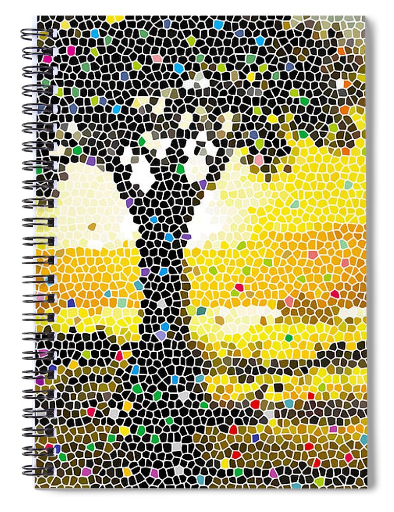 Sunset Spiral Notebook featuring the painting Sunset Beauty by Anthony Mwangi