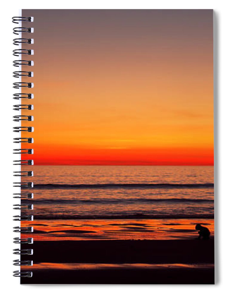 Tranquility Spiral Notebook featuring the photograph Sunset At Cable Beach by Timothylui1105