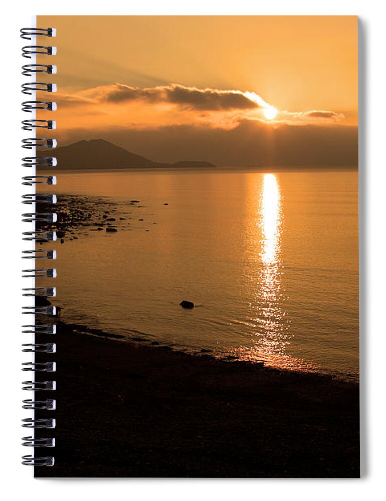 Ireland Spiral Notebook featuring the photograph Sunset On A Western Shore by Aidan Moran