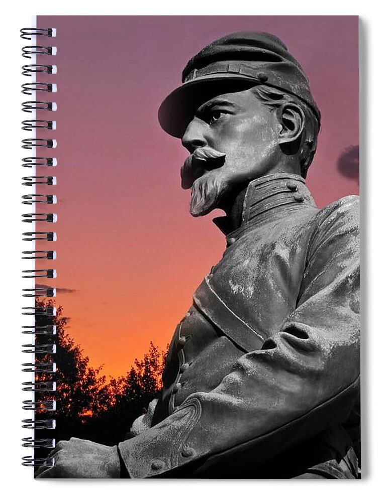 Civil War Spiral Notebook featuring the photograph Sunset at Gettysburg by David Dehner