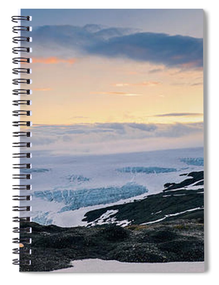 Tranquility Spiral Notebook featuring the photograph Sunset At Harding Icefield by Noppawat Tom Charoensinphon