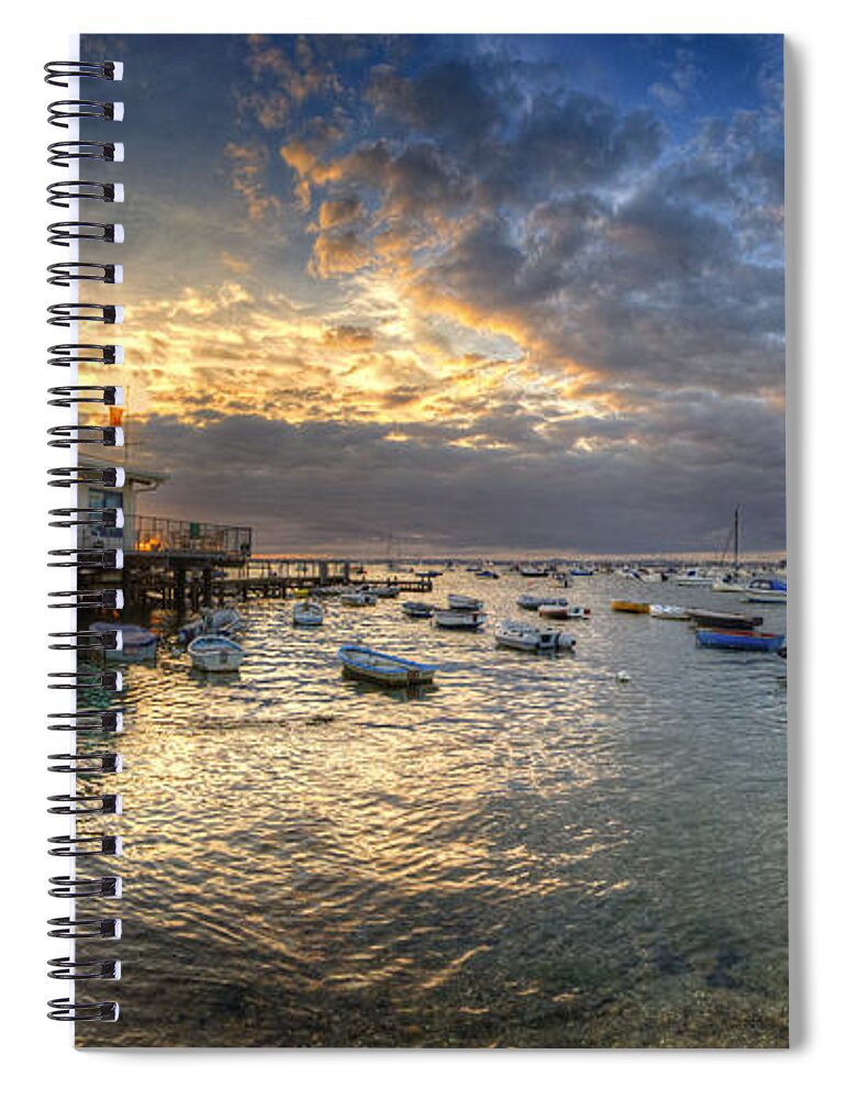 Yhun Suarez Spiral Notebook featuring the photograph Sunset At Poole by Yhun Suarez