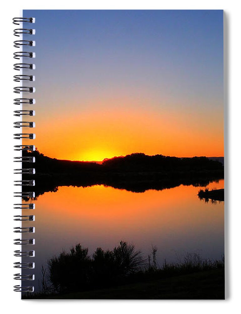 Colorado Spiral Notebook featuring the photograph Sunset at the James M. Robb State Park by Bob Hislop