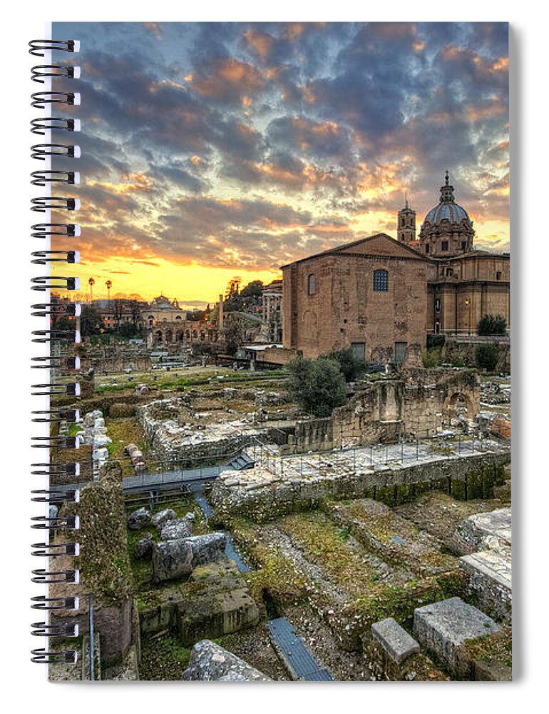 Yhun Suarez Spiral Notebook featuring the photograph Sunset At The Ruins by Yhun Suarez