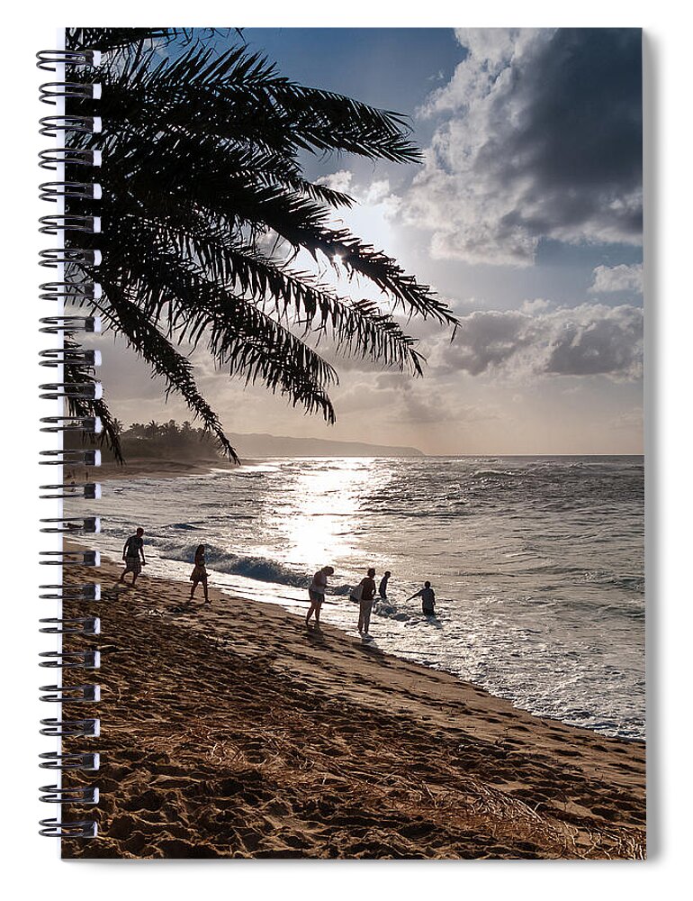 Hawaii Spiral Notebook featuring the photograph Sunset Beach Park by Lars Lentz