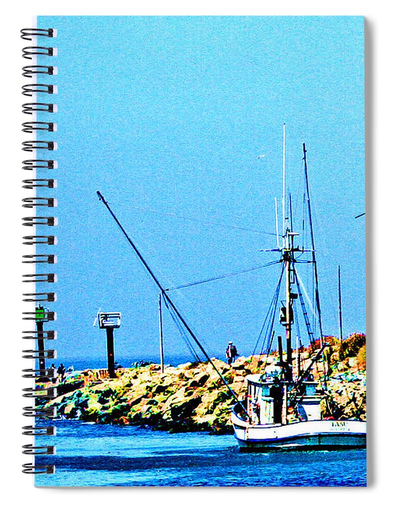 Commercial Fishing Prints Spiral Notebook featuring the photograph Sunset Fishing by Joseph Coulombe
