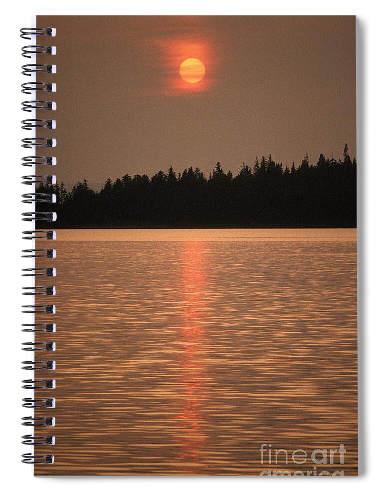 Alaska Landscape Spiral Notebook featuring the photograph Sunset In Alaska by Ron Sanford