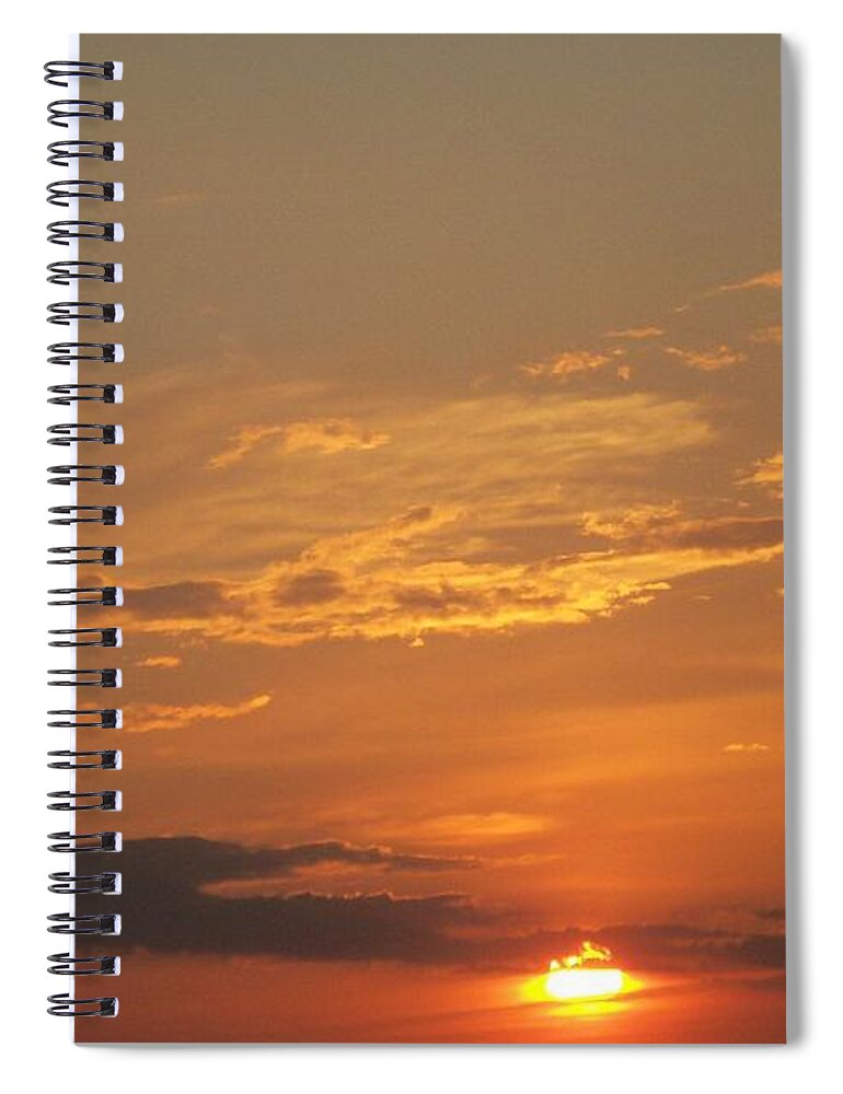 Spiral Notebook featuring the photograph Sunset in St. Peters by Kelly Awad
