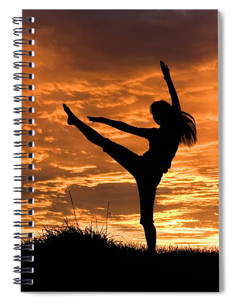 Sunset Spiral Notebook featuring the photograph Sunset Jubilation by Cindy Singleton