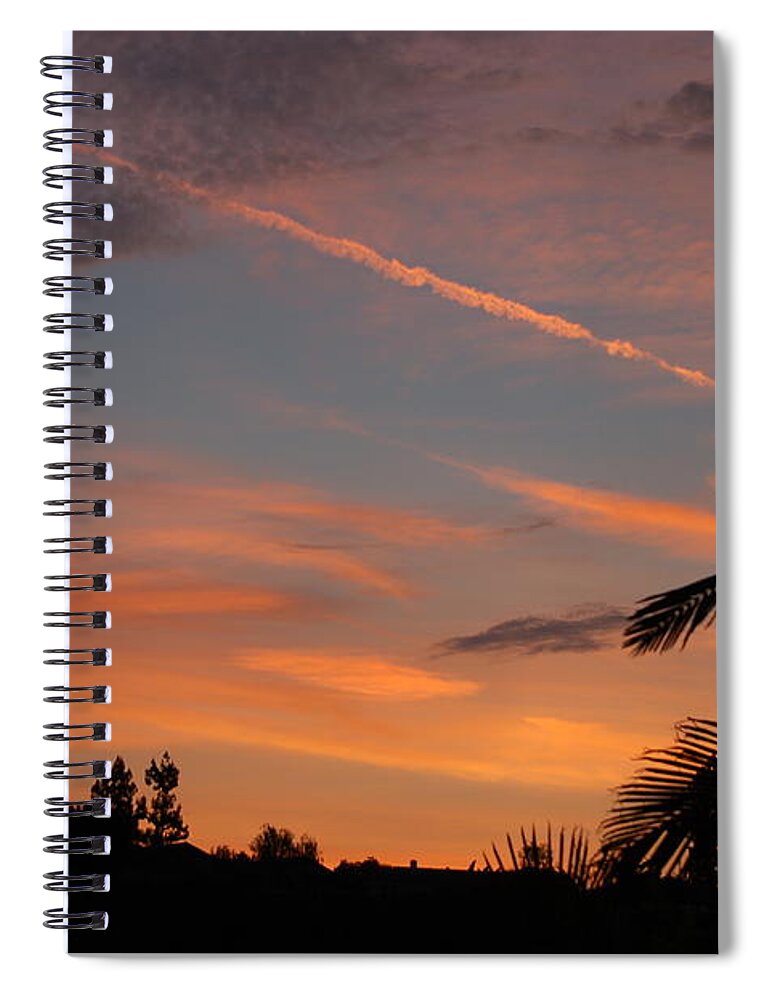 Linda Brody Spiral Notebook featuring the photograph Sunset Landscape IX by Linda Brody