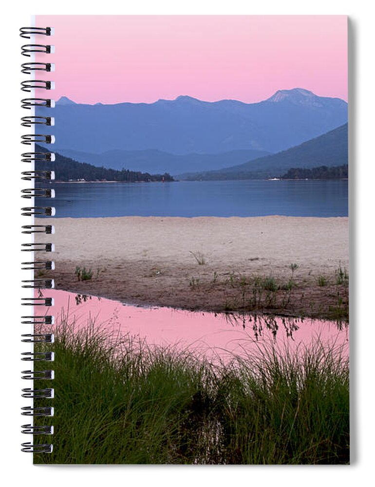 Sunset Spiral Notebook featuring the photograph Sunset on the Beach by Peggy Collins