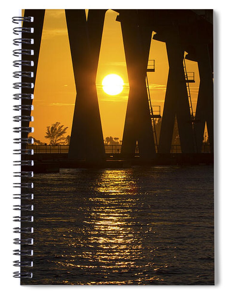 Sunset Spiral Notebook featuring the photograph Sunset over Sanibel Island Photo by Meg Rousher