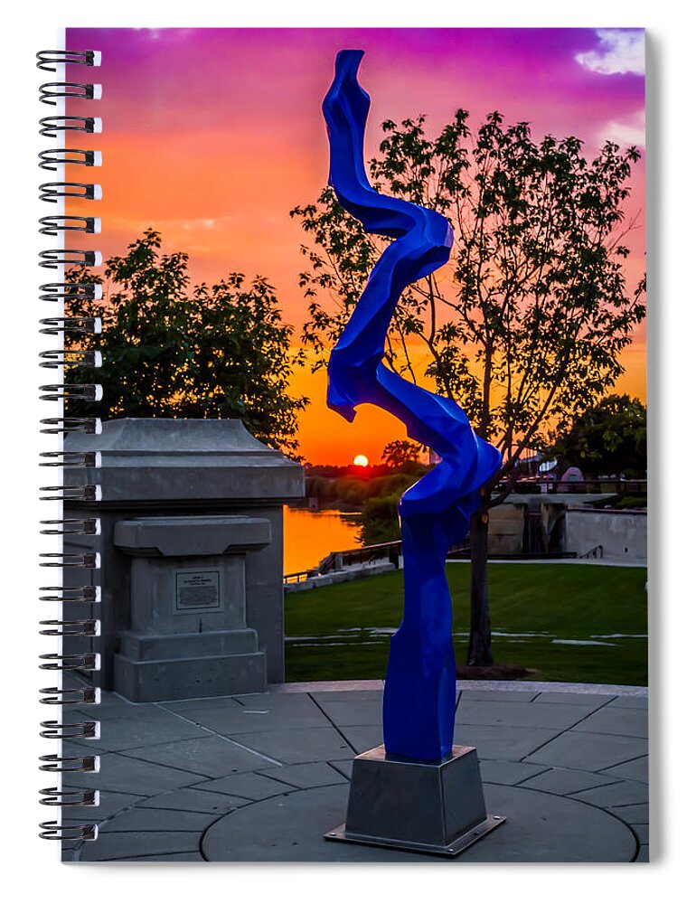 Sunset Spiral Notebook featuring the photograph Sunset Sculpture by Ron Pate