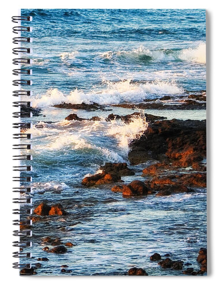 Hawaii Spiral Notebook featuring the photograph Sunset Shore by Lars Lentz