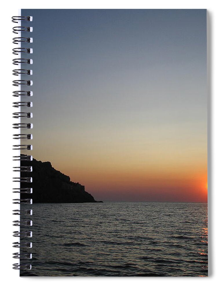Sea Spiral Notebook featuring the photograph Sunset by Vicki Spindler