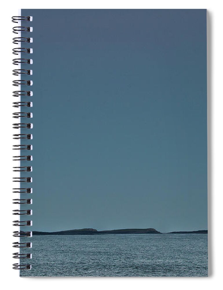 Scenics Spiral Notebook featuring the photograph Super-moon Over Inner Farne Islands by K.arran - Photomuso