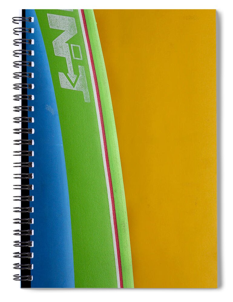 Cayucos Spiral Notebook featuring the photograph Surf Boards by Art Block Collections