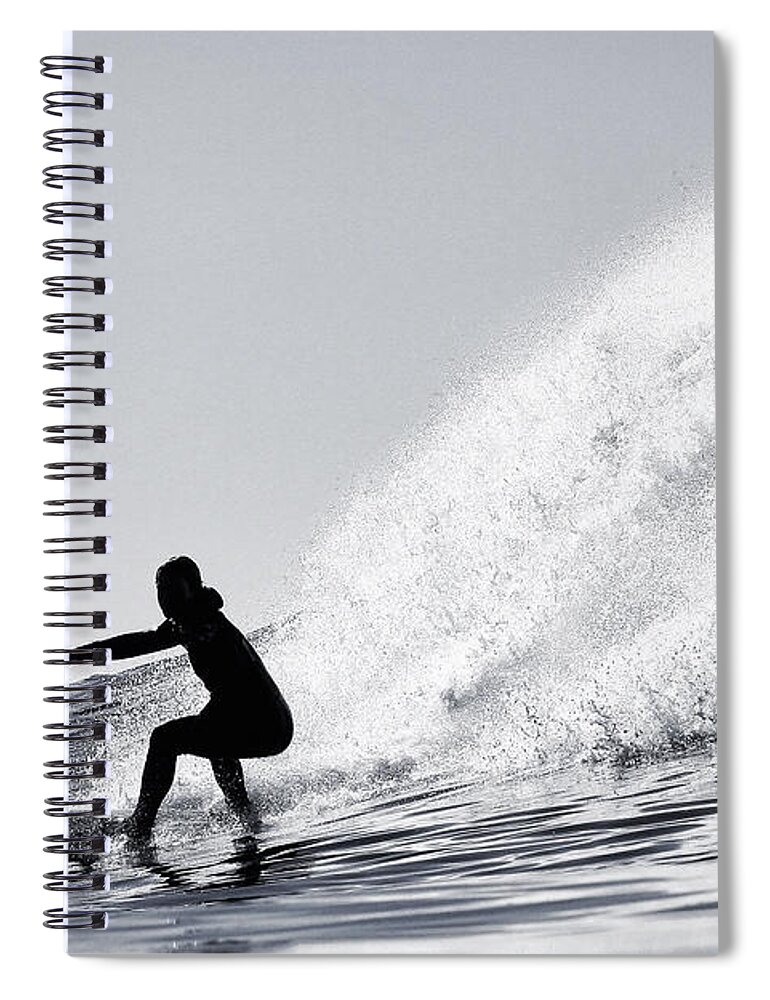 Surfing Spiral Notebook featuring the photograph Surfing the Avalanche by Paul Topp