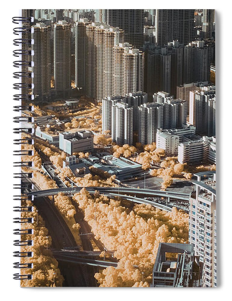 Tranquility Spiral Notebook featuring the photograph Surreal And Dreamy City by D3sign
