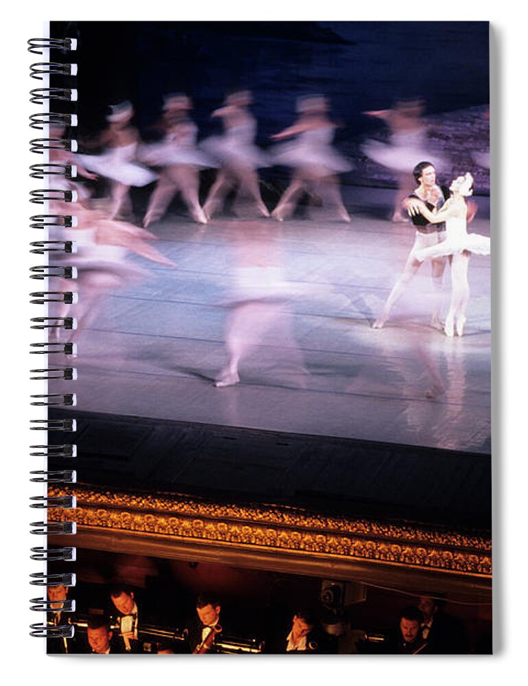 Ballet Dancer Spiral Notebook featuring the photograph Swan Lake Ballet Performance At Odessa by Holger Leue