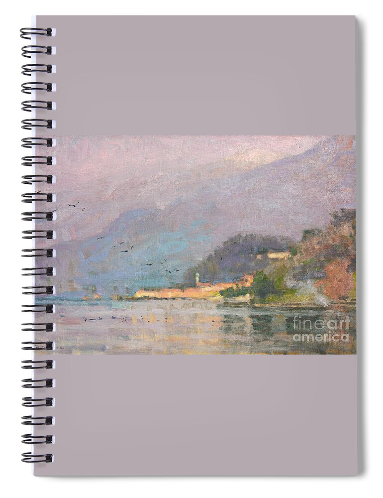 Lake Como Spiral Notebook featuring the painting Sweet Mystery by Jerry Fresia