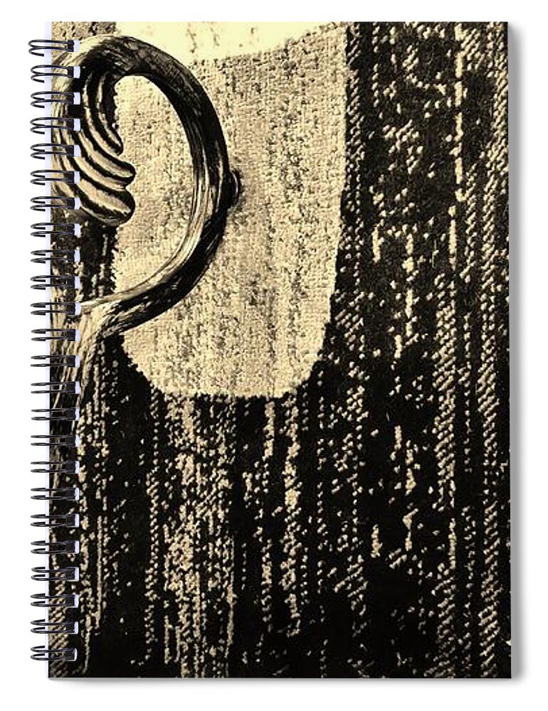 Modern Abstract Spiral Notebook featuring the painting Swirlpads Sepia by Rob Hans