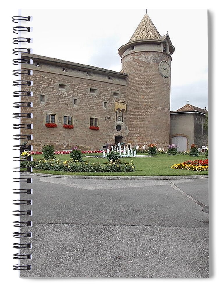 Swiss Spiral Notebook featuring the photograph Swiss Castle by Nina Kindred