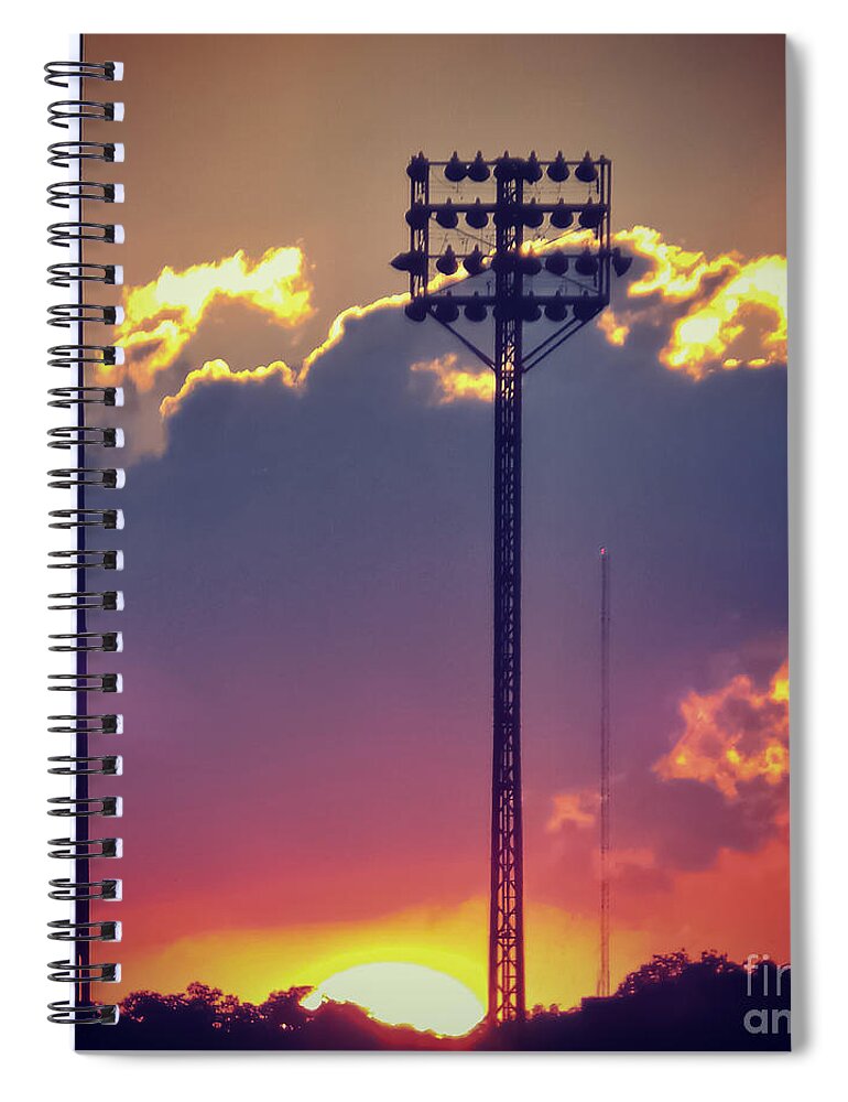 Dusk Spiral Notebook featuring the photograph Switching Shifts by Charlie Cliques