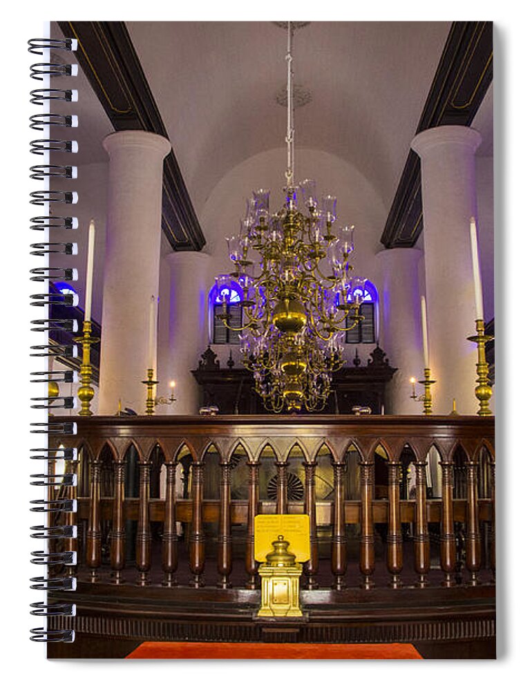 Synagogue Spiral Notebook featuring the photograph Synagogue Mikve Israel-Emanuel by Louise Magno