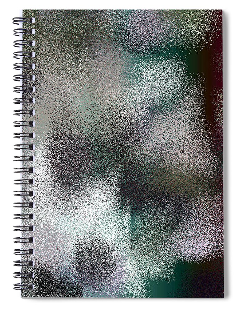 Abstract Spiral Notebook featuring the digital art T.1.57.4.4x3.5120x3840 by Gareth Lewis