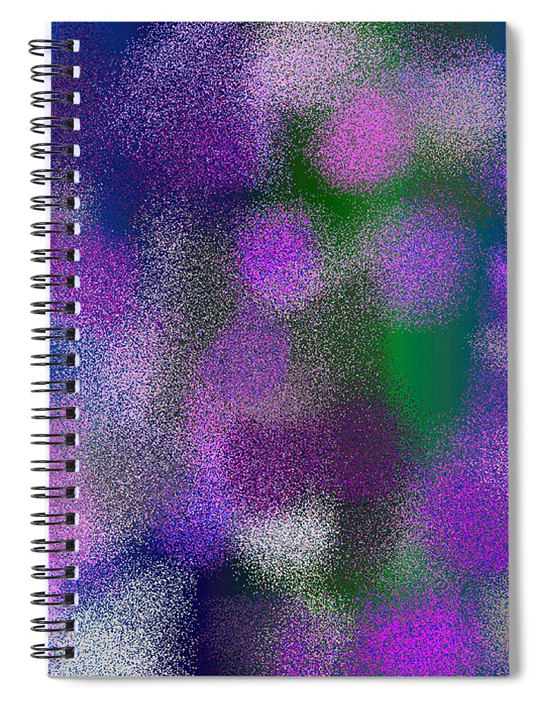 Abstract Spiral Notebook featuring the digital art T.1.73.5.4x3.5120x3840 by Gareth Lewis