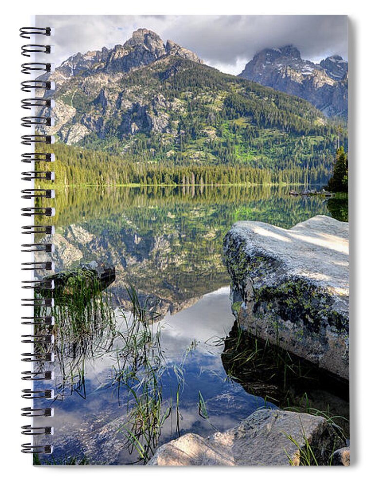 Taggart Spiral Notebook featuring the photograph Taggart Lake Grand Teton National Park by Gary Whitton